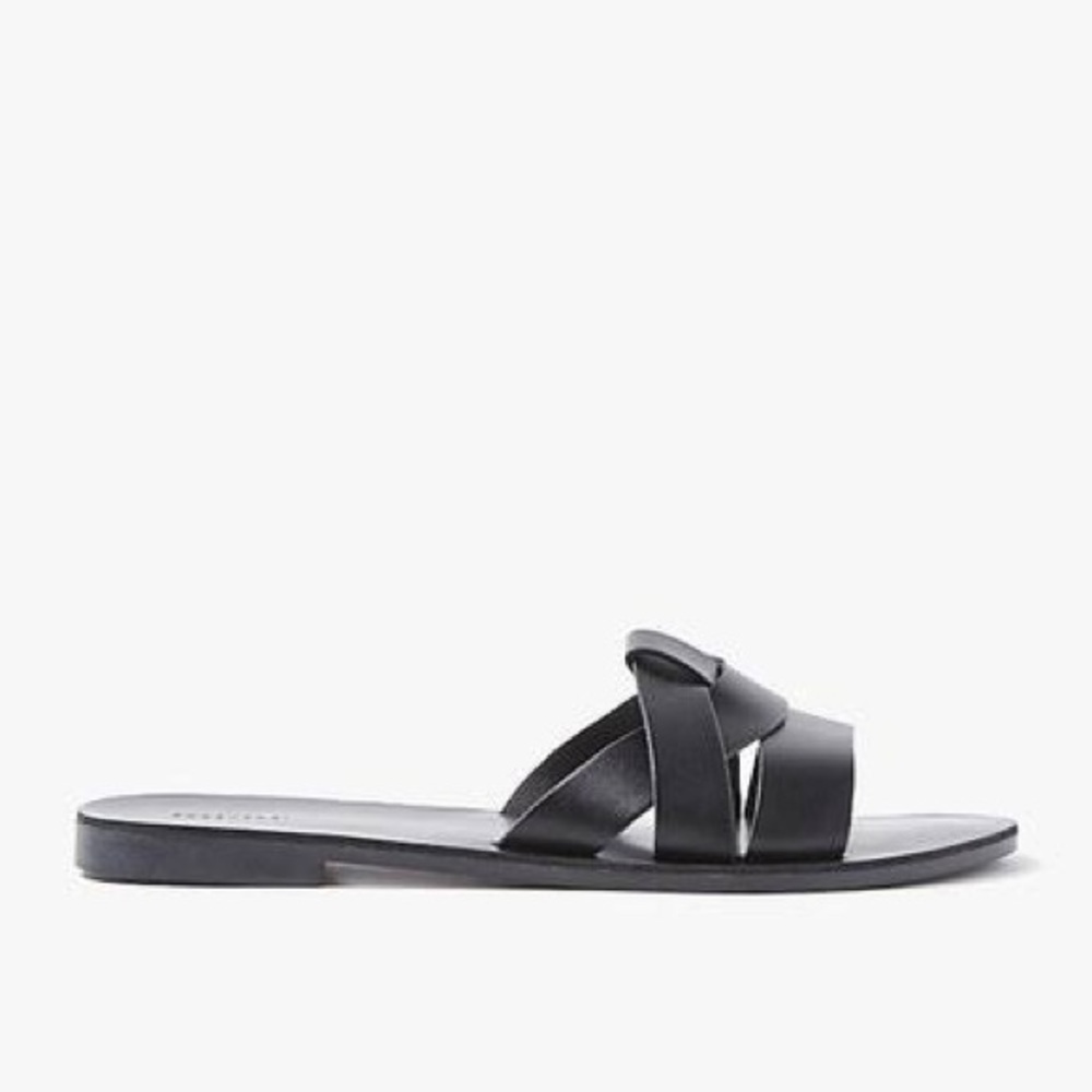 Faux Leather Crisscross Sandals - Picture 3 of 5